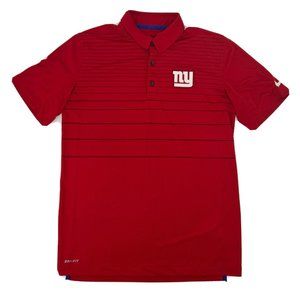 Nike New York Giants Shirt Men M Red Dri-Fit On‎ Field Apparel ShortSleeve Polo